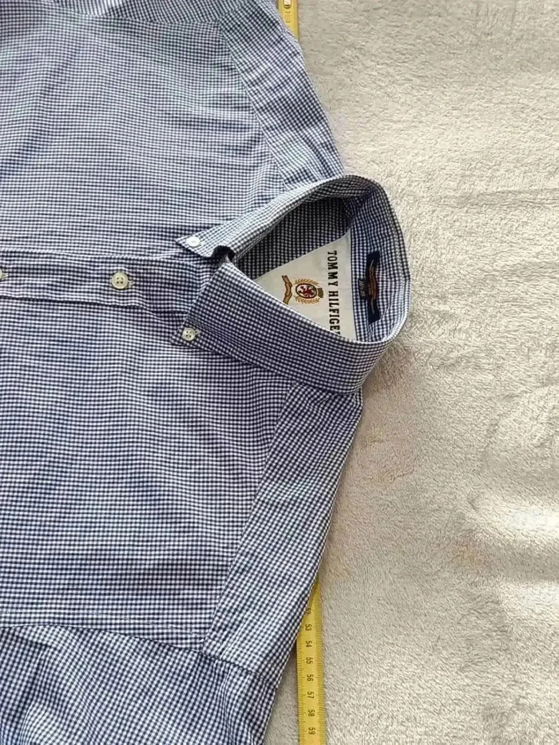 Vintage Tommy Hilfiger blue and white checkered shirt Size 16 1/2 35 – photo 13